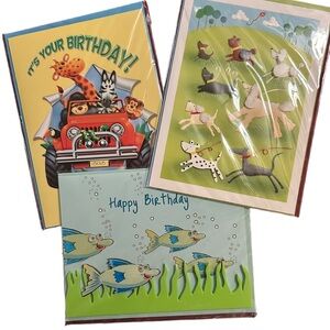 3 x 3D Birthday Cards